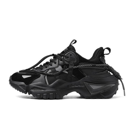 Men’s Chunky Platform Sneakers Height Increasing Casual Slip On Shoes