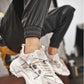 Men’s Chunky Platform Sneakers Height Increasing Casual Slip On Shoes