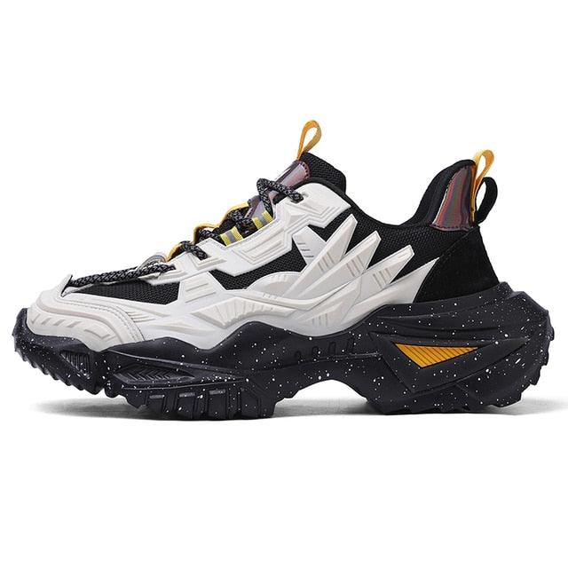 Men’s Chunky Platform Sneakers Height Increasing Casual Slip On Shoes