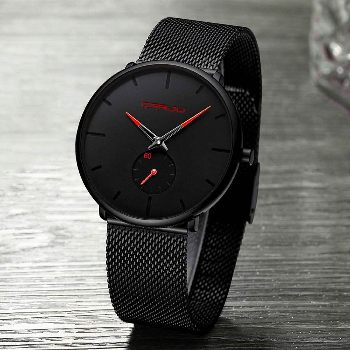 Men’s Ultra-Thin Minimalist Waterproof Wristwatch