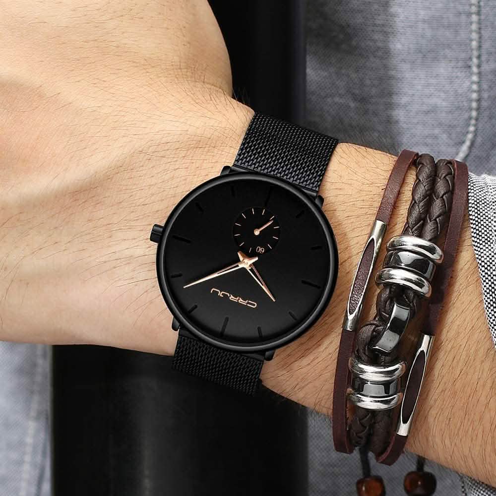 Men’s Ultra-Thin Minimalist Waterproof Wristwatch