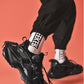Men’s Chunky Platform Sneakers Height Increasing Casual Slip On Shoes