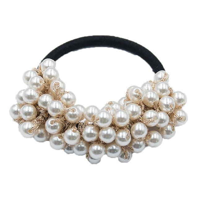 Women’s Big Pearl Hair Ties Korean Style Scrunchies Accessories